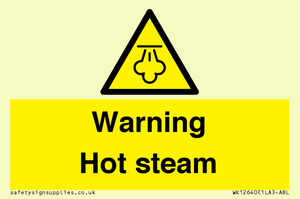 Warning Hot steam